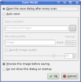 Image saving options dialog (Glimpse)